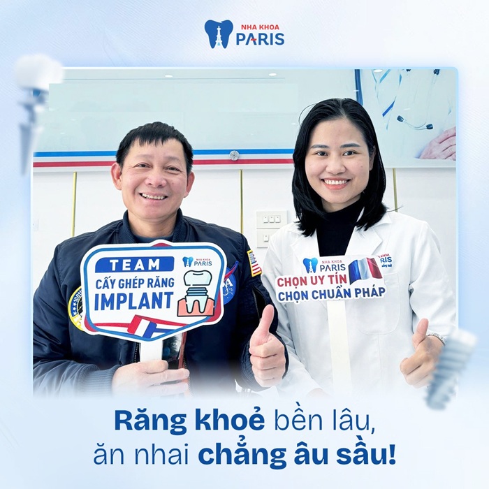 Khách hàng hài lòng khi làm răng tại nha khoa Paris Hải Phòng